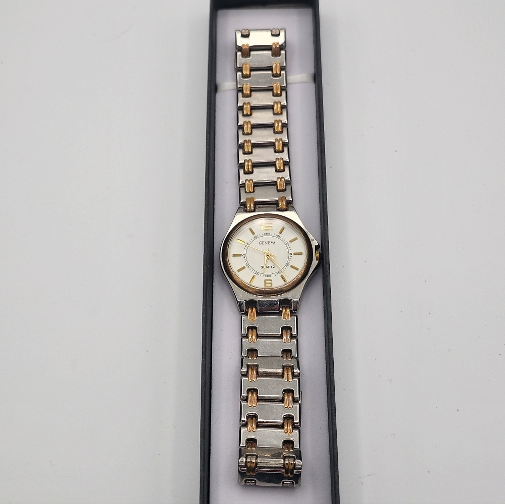 Geneva Gold and Silver Watch